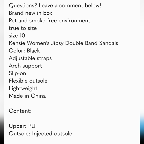 Kensie Ladies' Double Band Sandal nwt - Picture 4 of 4